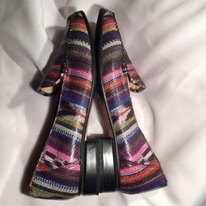 Brunate hand made of fine Italian leather loafer rainbow